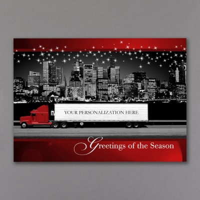 Trucker Christmas Cards with Trucks